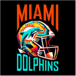 Miami Dolphins Helmet Wpap - jinrodrigues001 #141 Posters and Art