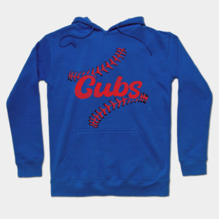 Retro Chicago Cubs Stripe Ball Hoodie