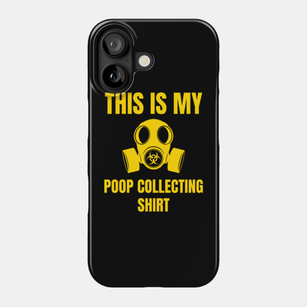 Biohazard Poop Collecting Shirt Funny Gas Mask Tee Phone Case by TuncGK