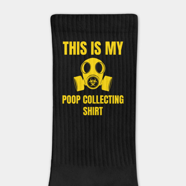 Biohazard Poop Collecting Shirt Funny Gas Mask Tee by TuncGK