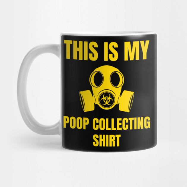 Biohazard Poop Collecting Shirt Funny Gas Mask Tee by TuncGK