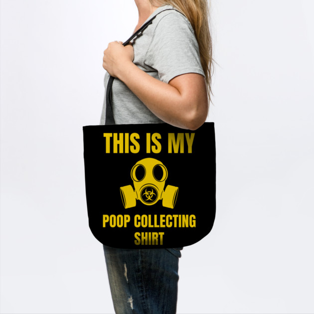 Biohazard Poop Collecting Shirt Funny Gas Mask Tee by TuncGK