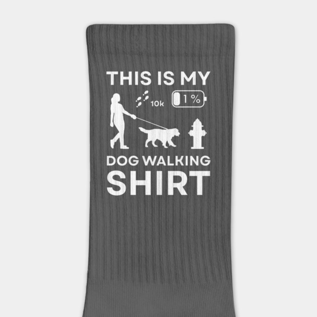 This is my Dog Walking Shirt Funny Low Battery Tee by TuncGK