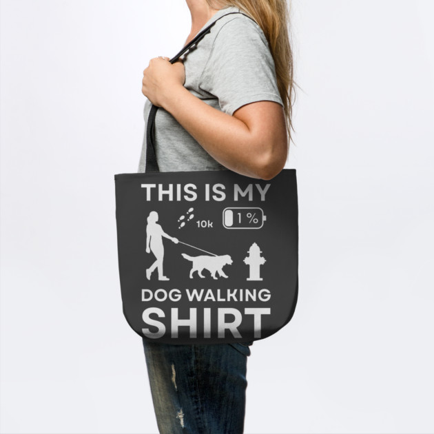 This is my Dog Walking Shirt Funny Low Battery Tee by TuncGK