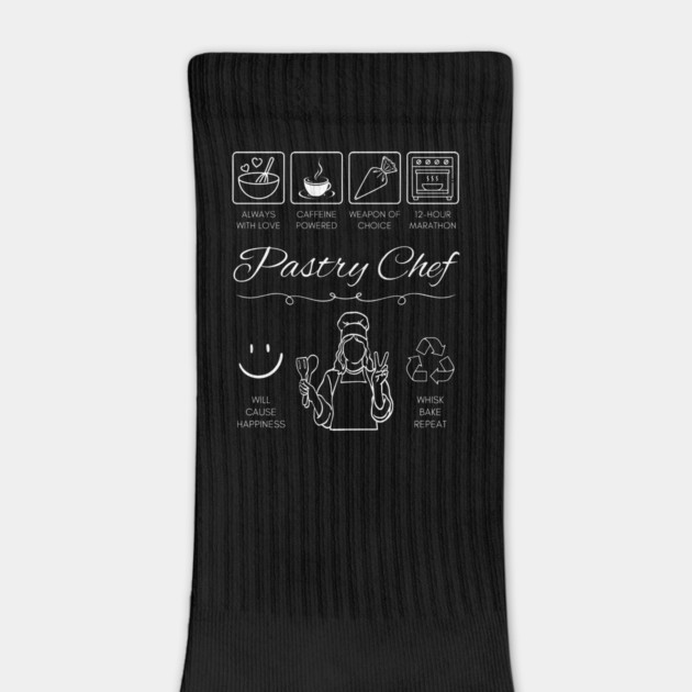 Pastry Chef Funny Baking T-Shirt Chalkboard Style by TuncGK
