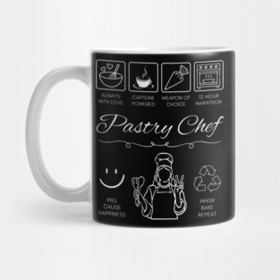 Pastry Chef Funny Baking T-Shirt Chalkboard Style Mug