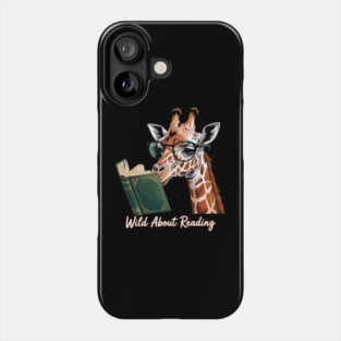 Giraffe Reading Book Eyeglasses Phone Case
