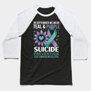 Suicide Prevention Awareness Semi-Colon Mental Health Baseball T-Shirt