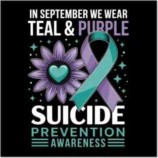 Suicide Prevention Awareness Semi-Colon Mental Health Posters and Art
