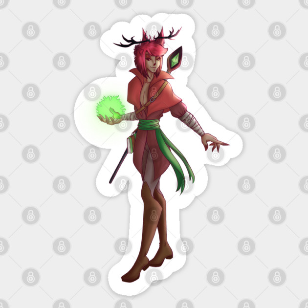 Warlock Alastor Sticker by Art Of Glo