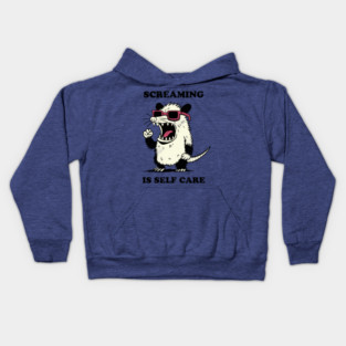 Screaming is Self Care Kids Hoodie
