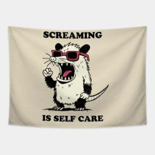 Screaming is Self Care Tapestry