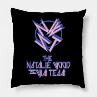 The Natalie Wood Swim Team Thrash Logo Pillow