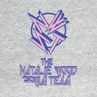 The Natalie Wood Swim Team Thrash Logo Baseball T-Shirt