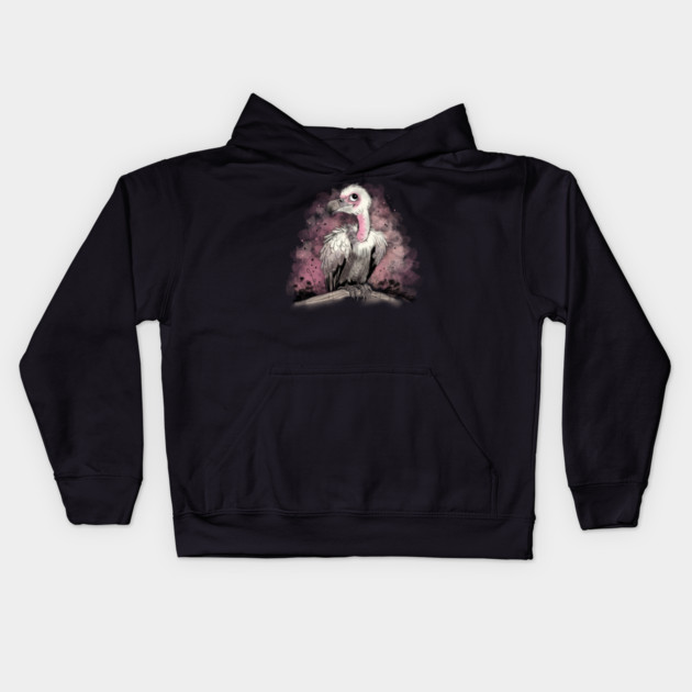 Grumpy Vulture Kids Hoodie by H. R. Sinclair