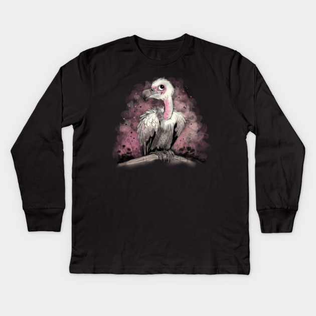 Grumpy Vulture Kids Long Sleeve T-Shirt by H. R. Sinclair