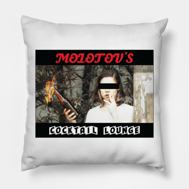 Molotov's Cocktail Lounge Pillow by Jesus's Store