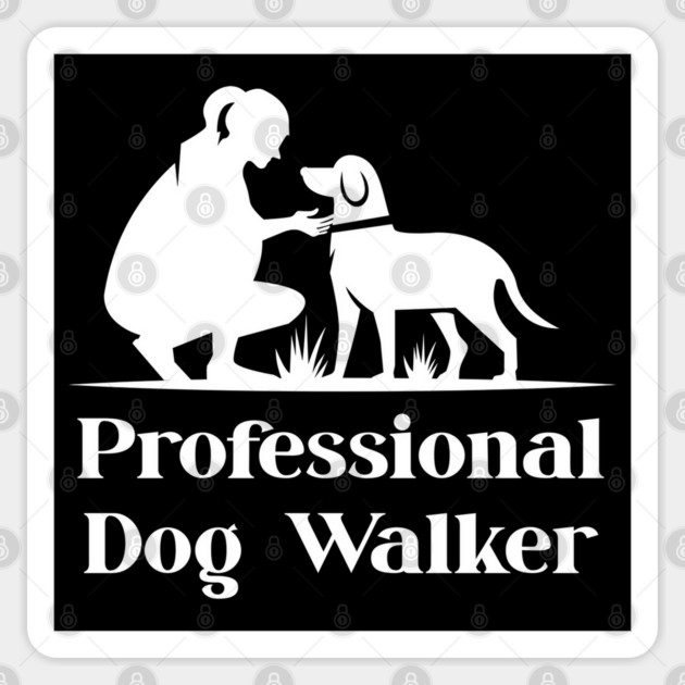 Professional Dog Walker T-Shirt - Gift for Pet Sitters Sticker by TuncGK