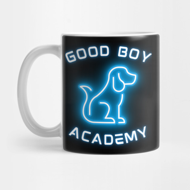 Good Boy Academy Neon Sign T-Shirt - Funny Dog Lover Gift by TuncGK