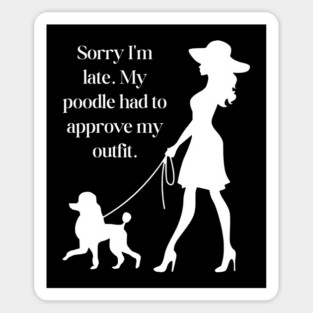 Funny Poodle Mom T-Shirt - Chic Dog Lover Gift Sticker