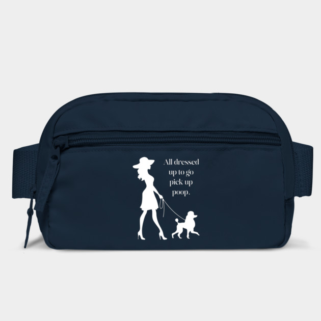 All Dressed Up to Pick Up Poop Funny Poodle Mom T-Shirt by TuncGK