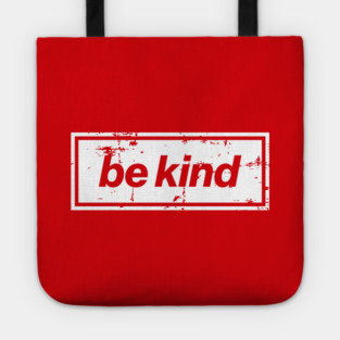 Be Kind Oasis Distressed Typography – Bold Positive Message Design White Tote