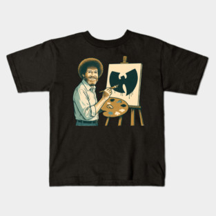 Bob Ross Painting W-u-T-ang C-lan Kids T-Shirt