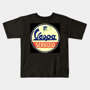 Vintage Italian Scooter Service Retro Sign Kids T-Shirt