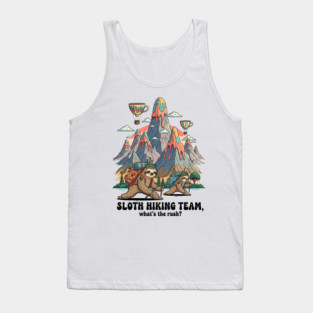 Funny Sloth Hiking Tank Top