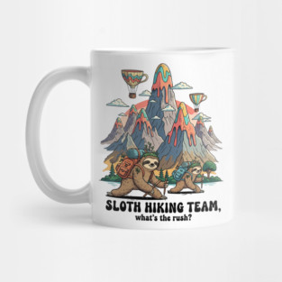 Funny Sloth Hiking Mug
