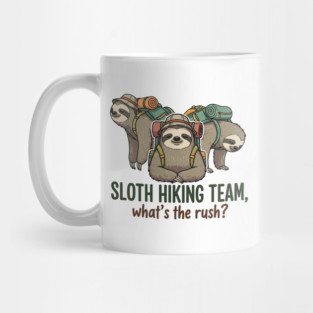 Funny Sloth Hiking Mug