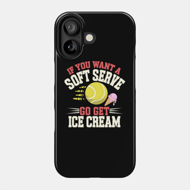 Funny Tennis Soft Serve Ice Cream Phone Case by MakerMind8.2