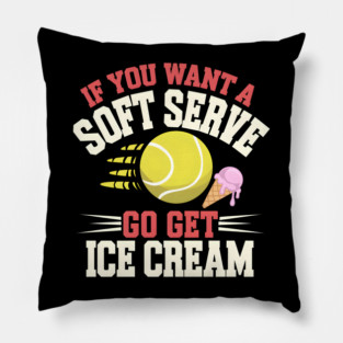 Funny Tennis Soft Serve Ice Cream Pillow
