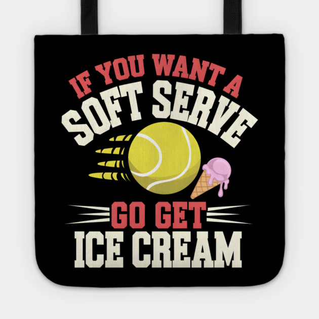 Funny Tennis Soft Serve Ice Cream Tote by MakerMind8.2