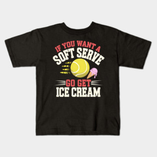 Funny Tennis Soft Serve Ice Cream Kids T-Shirt
