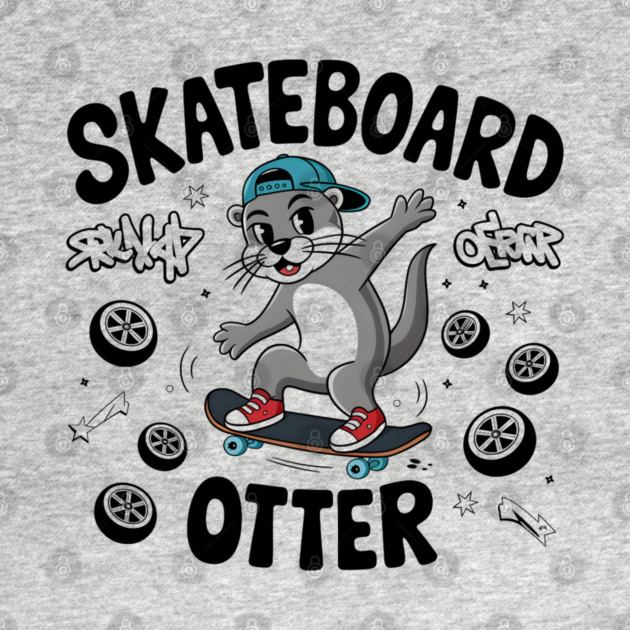 Skateboard Otter – Funny Animal Skater by MakerMind8.2