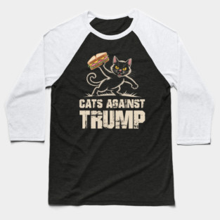 Cats-Against-Trump Baseball T-Shirt