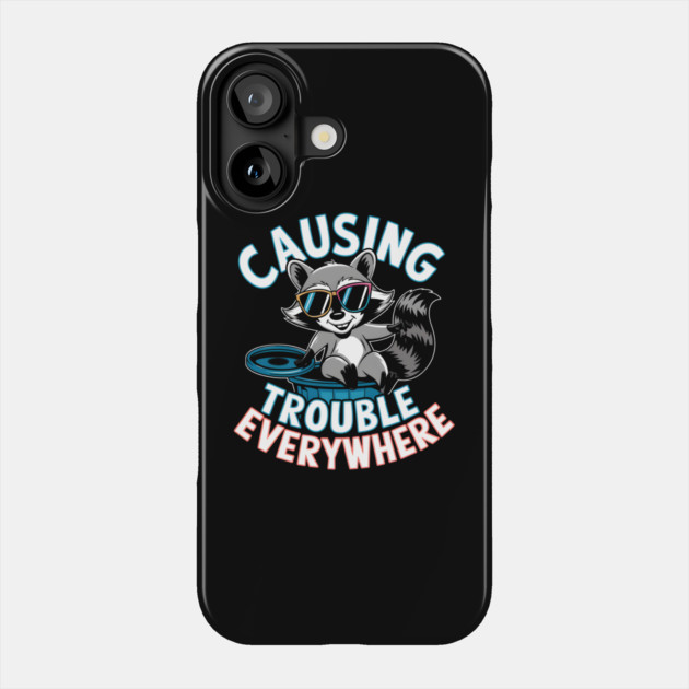 Causing Trouble Everywhere – Funny Raccoon Cool Sunglasses Phone Case by MakerMind8.2