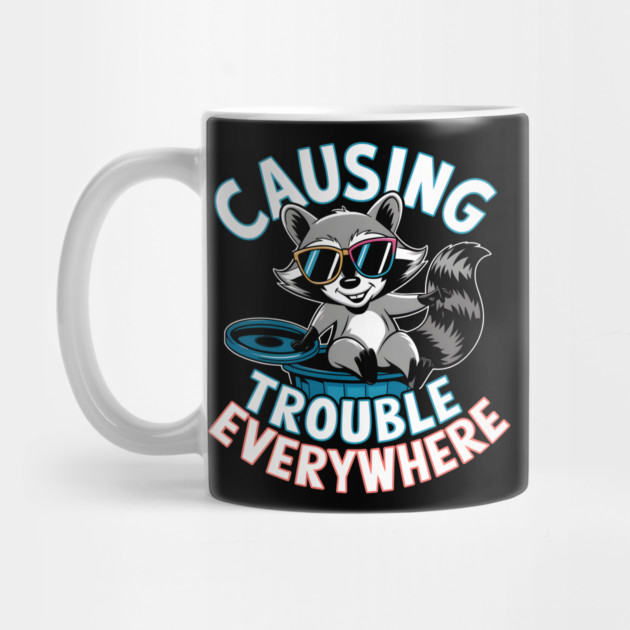 Causing Trouble Everywhere – Funny Raccoon Cool Sunglasses by MakerMind8.2