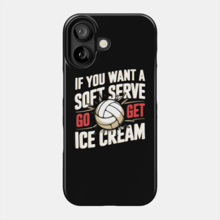 Funny Volleyball Soft Serve Ice Cream Phone Case