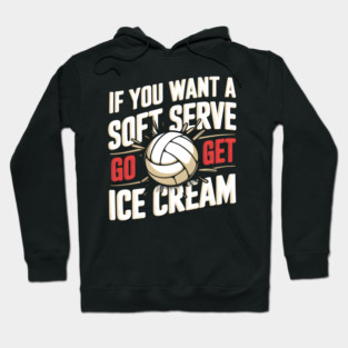 Funny Volleyball Soft Serve Ice Cream Hoodie
