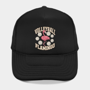 Volleyball Flamingo Funny Sports Hat