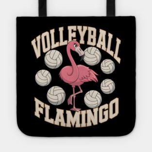 Volleyball Flamingo Funny Sports Tote