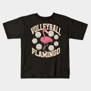 Volleyball Flamingo Funny Sports Kids T-Shirt
