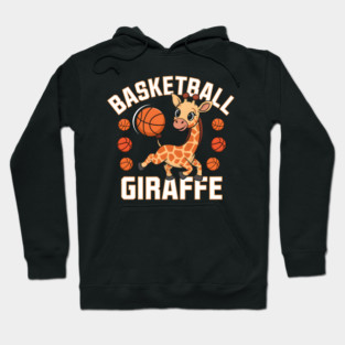 Basketball Giraffe – Cute Funny Sports Animal Hoodie