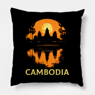 Angkor Wat Cambodian Khmer Cambodian Pillow