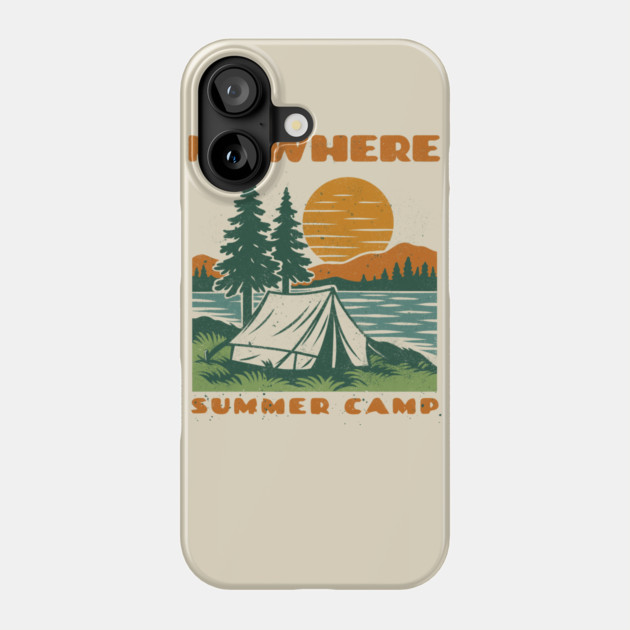 Nowhere Summer Camp – Vintage Lakeside Camping Phone Case by daily vintage