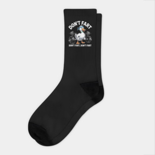 Duck Gym Workout Don't Fart Lifting Deadlift Fitness Socks