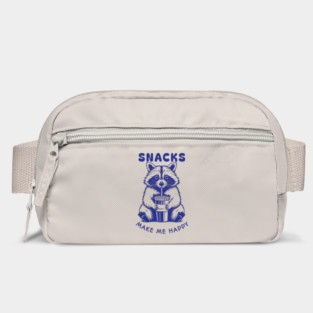 Snacks Make Me Happy Raccoon Bag