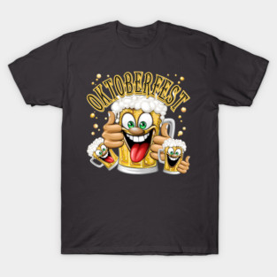 Oktoberfest happy pint of Beer Character T-Shirt